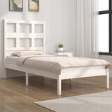 Maison Chic Posteljni okvir - Enojna postelja - Postelja za odrasle brez vzmetnice bel 90x190 cm trdna borovina-J6934, (21765508) | Shoptok.si