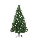 vidaXL Umestno božično drevo Zelena 180 cm PVC, jeklo in plastika | Shoptok.si