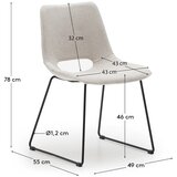 Kave Home Bež jedilni stol Zahara – | Shoptok.si