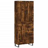 vidaXL Visoka komoda dimljen hrast 69,5x34x180 cm inženirski les, (20804840) | Shoptok.si