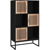  Visoka komoda crna 70 x 35 x 125 cm od konstruiranog drva | Shoptok.si