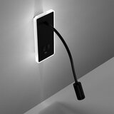  LED fleksibilna zidna lampica sa USB priključkom BASE LED/8W+LED/2W/230V crna | Eponuda.com