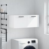 vidaXL Stenska omarica bela 80x36,5x35 cm inženirski les | Shoptok.si