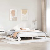 Furnova Posteljni okvir s predali bel 180x200 cm trdna borovina, (22055654) Cene