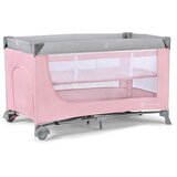 Kinderkraft Putni krevetić LEODY, rozi s dodacima | shoptok.hr
