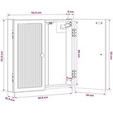 Kabinet za mete EDE Crna 52,5 x 10,5 x 53,5 cm | shoptok.hr