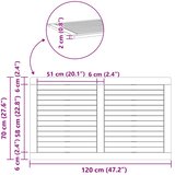  Gornji dio stola Prirodna nafta 120 x 70 x 2 cm | shoptok.hr
