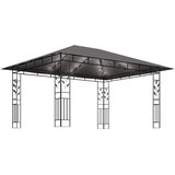  Sjenica s mrežom i LED svjetlosnim trakama 4x3x2,73 m antracit | shoptok.hr