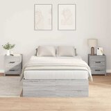 Krevet s ladicama Siva Sonoma 120 x 200 cm Konstruirano drvo | Eponuda.com