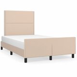 The Living Store Posteljni okvir z vzglavjem kapučino 120x200 cm umetno usnje - Posteljni Okvir Z Vzglavjem, (21525964) | Shoptok.si