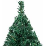  Umjetno osvijetljeno božićno drvce s kuglicama zeleno 210cm PVC | shoptok.hr
