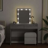 vidaXL Toaletna mizica z ogledalom siva sonoma 100x40x130 cm | Shoptok.si