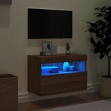  Zidni TV ormarić s LED svjetlima boja hrasta 60x30x40 cm | shoptok.hr
