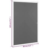 vidaXL Komarnik za okna rjav 80x120 cm | Shoptok.si