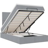 Maison Chic Otomanska Posteljni okvir - Dvoposteljna postelja - Zakonska postelja z vzmetnico siv 120x190 cm blago-J335, (21775993) Cene