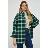 Levi's Pamučna košulja za žene, boja: zelena, relaxed, s klasičnim ovratnikom | shoptok.hr