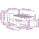 vidaXL Okvir kreveta bez madraca bijeli 90 x 200 cm masivna borovina | shoptok.hr