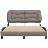  Okvir za krevet s uzglavljem smeđesivi 140 x 200 cm od tkanine | shoptok.hr