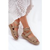 Boto Ladies Sandals With Velcro Khaki Uvissa | Shoptok.si