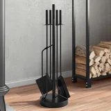 vidaXL Komplet orodja za kamin 5 kosov 18x66 cm jeklo