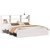 vidaXL Krevet s regalom z knjige bez madraca bijeli 180x200cm borovina Cijene