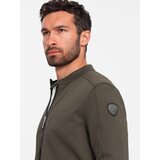 Ombre Men's BIKER jacket in structured fabric - dark olive green | Eponuda.ba