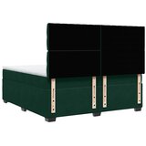  Krevet s oprugama i madracem tamnozeleni 200x200 cm baršunasti | shoptok.hr