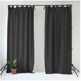 Linen Tales tamnosiva lanena zavjesa s petljama Night Time, 250 x 140 cm Cijene