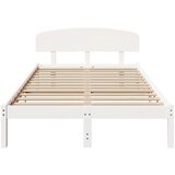  Krevetna konstrukcija Bijelo 135 x 190 cm Čvrsto borovo drvo | shoptok.hr