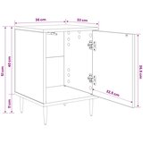  Noćni ormar LOCHEM Crni hrast 36 x 33 x 51 cm Konstruirano drvo | shoptok.hr