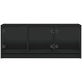 TV ormarić sa staklenim vratima crni 102x37x42 cm | shoptok.hr