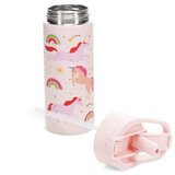 Rex London Svetlo rožnata otroška steklenička za vodo iz nerjavečega jekla 500 ml Unicorn – | Shoptok.si