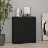 The Living Store Komoda črna 60x30x70 cm konstruiran les - Komoda, (21663618) Cene