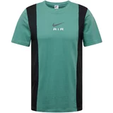 Nike Sportswear Majica 'AIR' smaragd / črna / bela