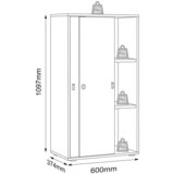 MID.YOU Arhivska Omara Salia B60, Bela, Barva Hrasta | Shoptok.si