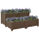 Povišena gredica 80 x 80 x 38 cm od polipropilena | shoptok.hr