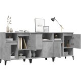  Komode 3 kom siva boja betona 60x35x70 cm od konstruiranog drva | Eponuda.com