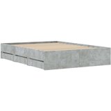  Okvir kreveta s ladicama siva boja betona 135x190 cm drveni | shoptok.hr
