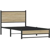  Metalni okvir kreveta bez madraca boja hrasta sonome 100x190 cm | shoptok.hr