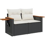  8-dijelni set vrtnih sofa od poliratana s jastucima crni | shoptok.hr