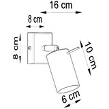  Sollux SL.0087 - Zidna spot svetiljka RING 1xGU10/10W/230V bela | Eponuda.com