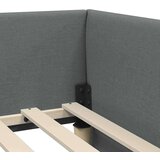 vidaXL Kutni okvir kreveta s uzglavljem Tamno siva 80 x 200 cm | shoptok.hr