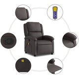  Masažna fotelja od tamnosmeđe prave kože | shoptok.hr