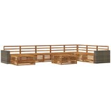  Set vanjskih sofa 9 kom. Prirodna Čvrsto drvo akacije | shoptok.hr