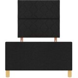  Krevetna konstrukcija s uzglavljem Crna 100 x 200 cm tkanina | Eponuda.ba