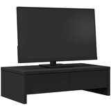 vidaXL Stojalo za zaslon s predali črna 50x27x15 cm inženirski les | Shoptok.si