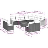  13-dijelni set vrtnih sofa s jastucima poliratan Bež | shoptok.hr