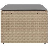  Vrtni tabure s jastukom bež 55 x 55 x 37 cm od poliratana | shoptok.hr