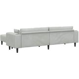 SOFA 3 pcs Svijetlo siva 250 x 188 x 76 cm Baršun | shoptok.hr