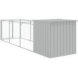  Kućica za pse s igralištem svjetlosiva 110x405x110 cm čelična | shoptok.hr